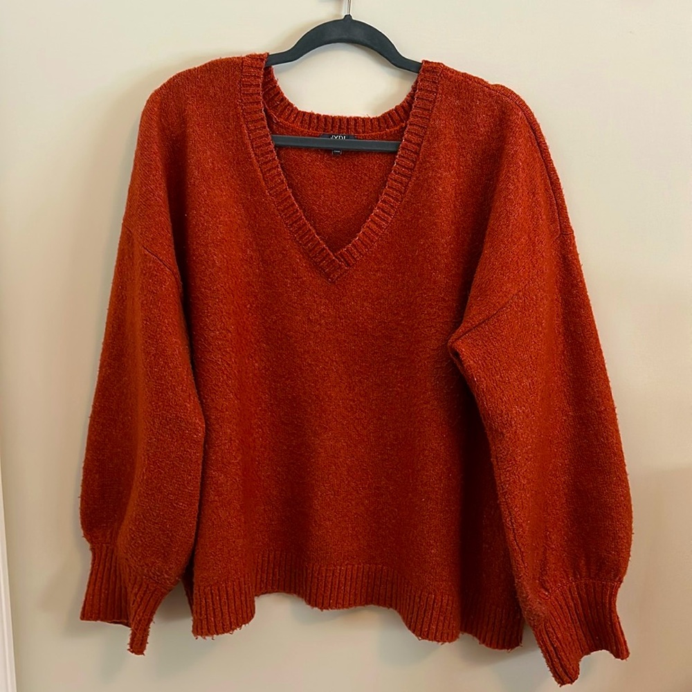 NYDJ cozy rust orange sweater